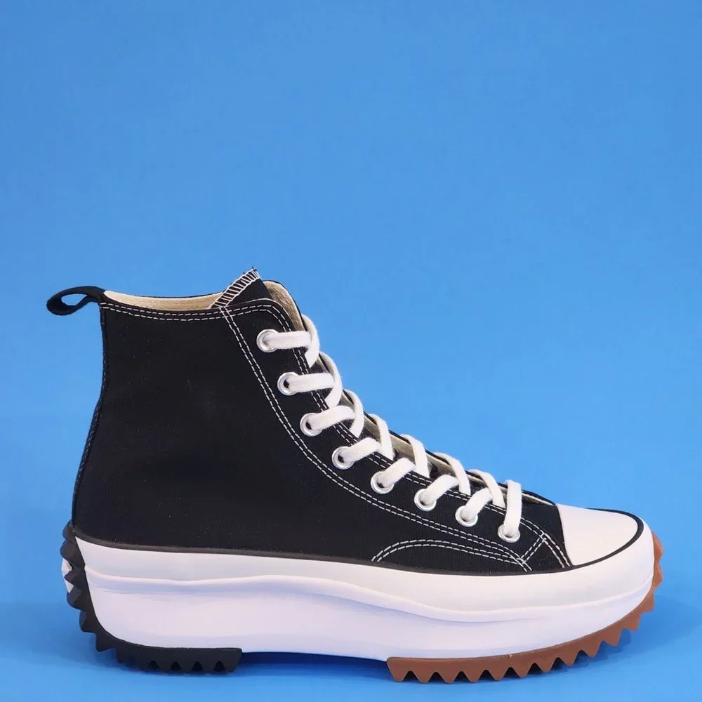Converse Run Star Hike High Black Gum Unisex Unisex Platform Sneaker 166800C NWT - Picture 2 of 6